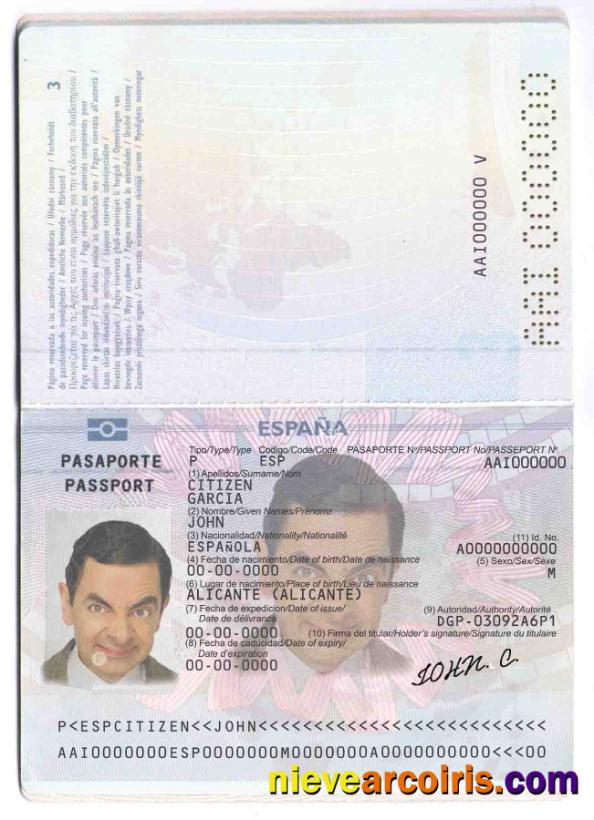 Spain passport till 2015